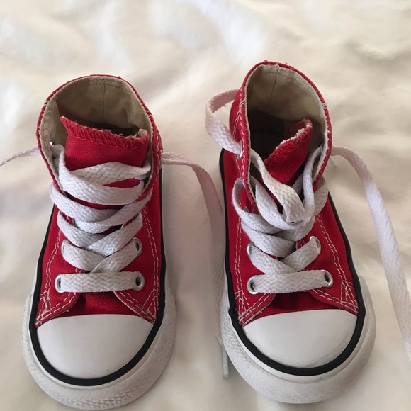 baby boy red converse